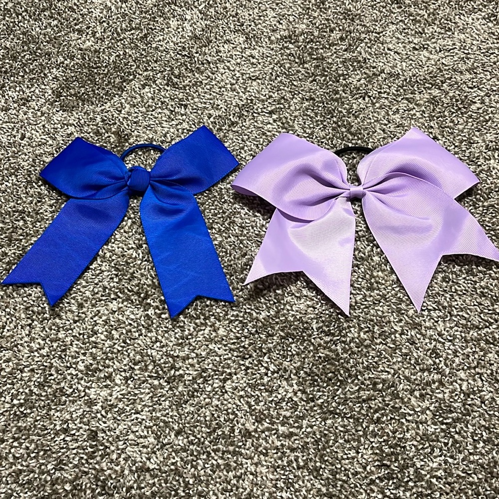 Two bow ponytail holders